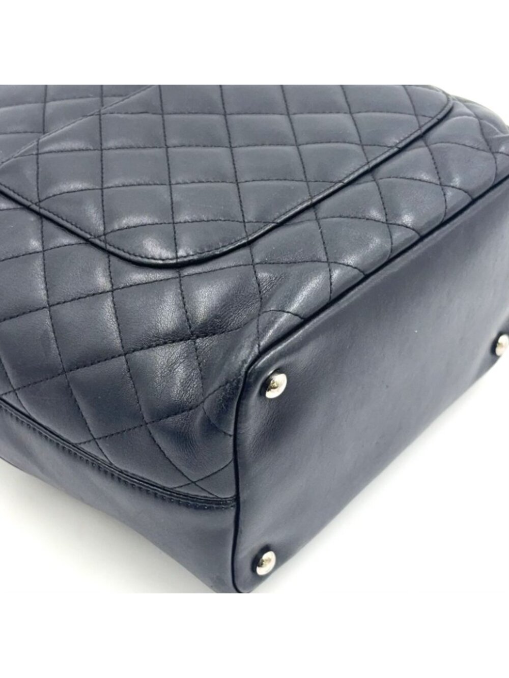 Chanel Cambon Line Leather Enamel Black Tote Silver - Picture 8 of 15